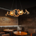 Hemp Rope Industrial Spiral Chandelier - Image 17