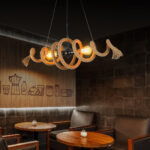 Hemp Rope Industrial Spiral Chandelier - Image 2
