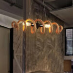 Hemp Rope Industrial Spiral Chandelier - Image 8