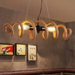 Hemp Rope Industrial Spiral Chandelier - Image 20