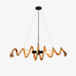 Hemp Rope Industrial Spiral Chandelier - Image 16