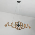 Hemp Rope Industrial Spiral Chandelier - Image 13