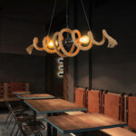 Hemp Rope Industrial Spiral Chandelier - Image 6