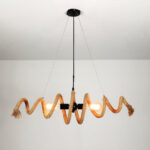 Hemp Rope Industrial Spiral Chandelier - Image 15