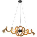 Hemp Rope Industrial Spiral Chandelier - Image 12