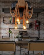 Hemp Rope Industrial Tire Chandelier - Image 6