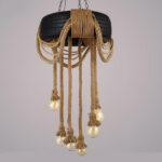 Hemp Rope Industrial Tire Chandelier - Image 15