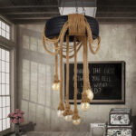 Hemp Rope Industrial Tire Chandelier - Image 19