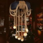 Hemp Rope Industrial Tire Chandelier - Image 20