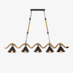 Hemp Rope Industrial Wave Chandelier - Image 19