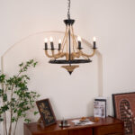 Hemp Rope Industrial Large Wheel Chandelier - Image 3
