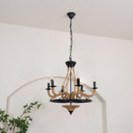 Hemp Rope Industrial Large Wheel Chandelier - Image 13