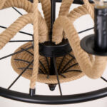 Hemp Rope Industrial Large Wheel Chandelier - Image 7
