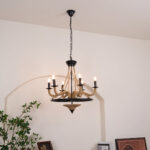 Hemp Rope Industrial Large Wheel Chandelier - Image 4