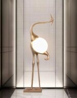 Heron Sculpture Floor Lamp - Image 9