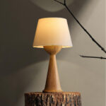 Hourglass Wood Table Lamp - Image 2