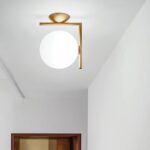 Blown Glass Opal Glass Wall Lamp - Image 4