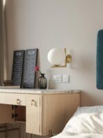 Blown Glass Opal Glass Wall Lamp - Image 14