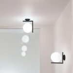 Blown Glass Opal Glass Wall Lamp - Image 17