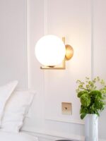 Blown Glass Opal Glass Wall Lamp - Image 10