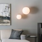 Blown Glass Opal Glass Wall Lamp - Image 8