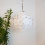 Isadora Murano White Disc Chandelier - Image 3