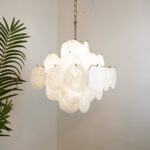 Isadora Murano White Disc Chandelier - Image 2