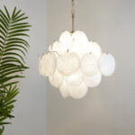 Isadora Murano White Disc Chandelier - Image 7