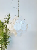 Isadora Murano White Disc Chandelier - Image 5
