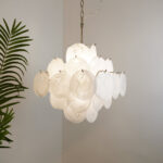 Isadora Murano White Disc Chandelier - Image 8
