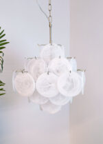 Isadora Murano White Disc Chandelier - Image 17