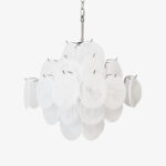 Isadora Murano White Disc Chandelier