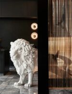 Leo Lion Sculpture Floor Lamp - Image 7