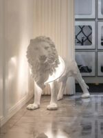Leo Lion Sculpture Floor Lamp - Image 3