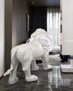 Leo Lion Sculpture Floor Lamp - Image 6