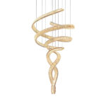 Long Spiral Crystal Chandelier - Image 9