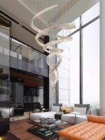 Long Spiral Crystal Chandelier - Image 11