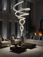Long Spiral Crystal Chandelier - Image 17