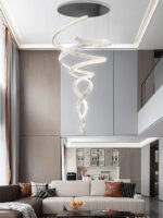 Long Spiral Crystal Chandelier - Image 6