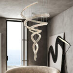 Long Spiral Crystal Chandelier - Image 3
