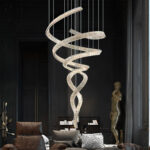 Long Spiral Crystal Chandelier - Image 7