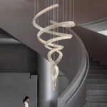 Long Spiral Crystal Chandelier - Image 2