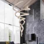 Long Spiral Crystal Chandelier - Image 4