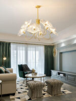 Lotus Leaf Glass Chandelier - Image 20