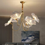 Lotus Leaf Glass Chandelier - Image 7