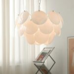 Luminous Petal Glass Chandelier - Image 2