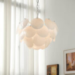 Luminous Petal Glass Chandelier - Image 17