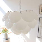 Luminous Petal Glass Chandelier - Image 8