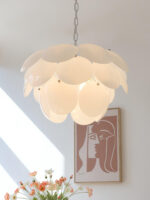 Luminous Petal Glass Chandelier - Image 9