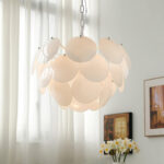 Luminous Petal Glass Chandelier - Image 4